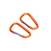 WORKPRO – Mousqueton 60 mm – Lot de 2 – Charge maximale 27 kg, Aluminium, 60 mm, Forme D, Fermeture à ressort