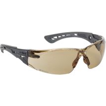BIZLINE Schutzbrille Rush+ – Extrem sportliches Design – PLATINUM-Beschichtung – Kratzfest und beschlagfrei – Größe Normal – PSA-Kategorie III – Grau,
