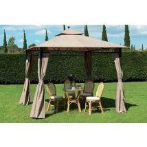 I Giardini Del Re - Ersatzteil Set 4 Seitentücher Für Gazebo Eden 3x3 Farbe Beige Abmessungen 250x200h Dunkel