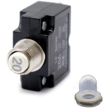 Dhklfa Thermischer Überlastschutzschalter Ac 125/250v 20a, Reinitialiserbarer Überlastschutz, Surtenschutz, Schwarz
