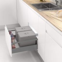 Pattumiera per cassetto da cucina – 400 mm – poliprolineo – apertura manuale – Menage Confort