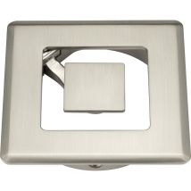 Confurn Kabeldurchgang Orbit 90x90mm Kabelmanagement Kabeldurchführung Mit Aufklappbarem Mittelteil, Zinkdruckguss, Alufarbig