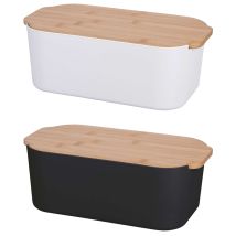 Portapane 4.5lt Coperchio In Bamboo 2 Colori Assortiti
