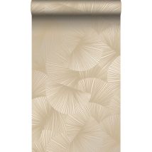 Papier Peint Graphique 3d Marron Beige - Origin Wallcoverings