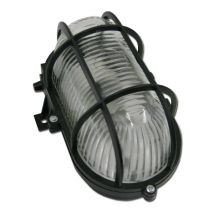 Stromlampe Ovale Wandleuchte 60w E-27 Schwarze Box 14025
