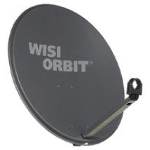 Wisi Offsetantenne 60 cm – Aluminium – basaltgrau – 35 dB Verstärkung – mit Masthalterung – Multifeedtauglich