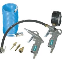 Set di Accessori Pneumatici 6 Pezzi – Pistola di Soffiaggio, Riempitore, Tubo in Poliuretano – Aircraft