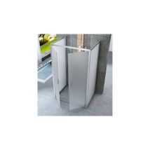 Box Doccia 3 Lati Opaco 6 Mm Anta Battente Saloon 60 70 80 90 100 120 130 140 Cm - Misura Box 3 Lati 60x130x60