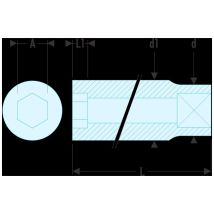 Facom Steckschlüssel 1/4 12-kant Lang 8 Mm