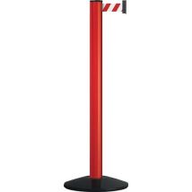 Via Guide - Poste De Cinturón Individual D83xh970mm Rojo Cinturón Rojo/blanco Pie Vg