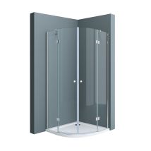 Viertelkreisdusche Duschkabine Ravenna02k 80x80x190cm Duschabtrennung Inkl. Flache-duschwanne Esg-sicherheitsglas Klarglas Easy-clean-beschichtung - 