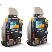 Organizador De Coche De Malla Negra Con Gran Capacidad De Almacenamiento, Organizador Para El Respaldo Del Asiento, Impermeable Y Resistente Al 