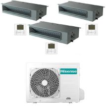 Climatizzatore Condizionatore Hisense Canalizzabile R32 Trial Split Inverter 9000 + 9000 + 12000 Btu Con U.e. 3amw62u4rjc Classe A++/a+
