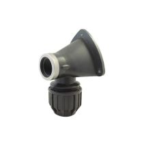 Ezfitt - Abgewinkelte Wandleuchte Für Polyethylenrohr Durchmesser 20mm Innengewinde 15x21 (1/2').