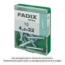 Schachtel Mit 15 Stück Selbstschneidenden Blechschrauben Mit Flachem Zinkkopf 4,2 X 32 Mm Fadix