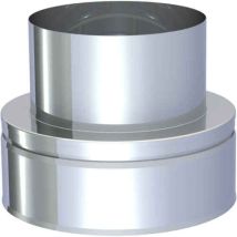 Pièce D'Adaptation Inox Femelle Monoparoi À Mâle Double Paroi Ø 200