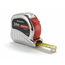 Flessometro Acciaio 10m 25mm – Flessometro a nastro giallo in acciaio antiurto – Lunghezza 10m – Clip per cintura