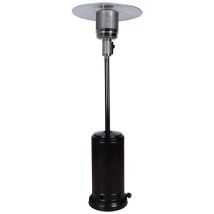 Estufa de terraza – Calefacción exterior – 3,5 kW a 10,5 kW – Diámetro pantalla 850 mm – Peso 17 kg – Acero galvanizado negro