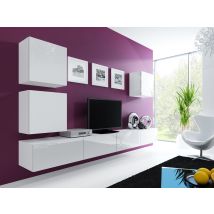 Mobiletto Sospeso Cama Furniture Vigo 50x50 Cm - Bianco Con Ripiano