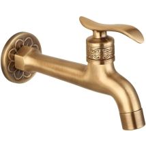 Grifo De Latón Antiguo Con Manija Para Lavandería, Montaje En Pared Para Baño, Grifo Para Lavadora, Jardín Al Aire Libre, Manguera Única, Grifo Frío