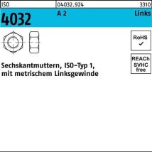 Sechskantmutter Iso 4032 Links M5 A 2 (- 70) 100 Stück