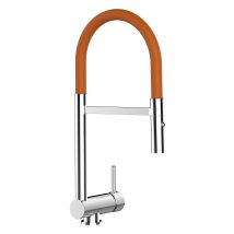 Unterfenster Wasserhahn Vorfenster Umklappbar 6 Cm Verchromt Kuechenarmatur Mit Orange 360 Schwenkbarem Auslauf Und Abnehmbare 2 Strahl Handbrause