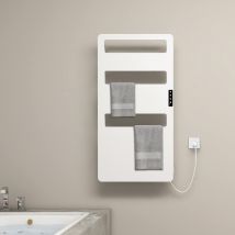 Badheizkörper 90x46cm, Bad Heizkörper Mit Touchschalter Timer, Handtuchhalter Heizung Elektrisch Badezimmer Handtuchwärmer Handtuchheizkörper 
