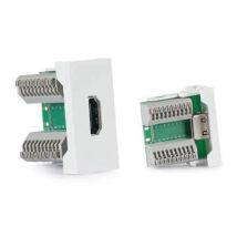 Fonestar – Panel HDMI Femelle 1/2 Patch Panel – Connecteur HDMI – 22.5 x 45 x 39.2 mm – Câble et adaptateur pour vidéosurveillance