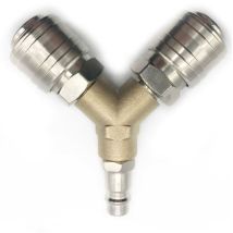 Raccordo Per Compressore, Distributore Di Aria Compressa, Raccordo Per Aria Compressa Da 1/4", Connettore Per Aria Compressa A Sgancio Rapido A 3 Vie 