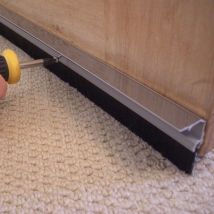 Stormguard - Chrome Draught Excluder Premium Door Strip Brush Seal Concealed Fixings 914mm