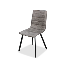Pack De 4 Sillas Modelo Berta Tapizadas En Textil Cemento, 87cm(alto) 50cm(ancho) 45cm(largo)