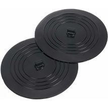 Lot De 2 Bouchons De Vidange Universels En Caoutchouc Siliconé, 15 Cm, Pour Évier De Cuisine, Lavabo De Salle De Bain(noir)