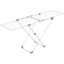 Gimi – Hängetrockner Duo aus Edelstahl – Sicherheitsverschluss – Trocknungsfläche 22m – 105-209x60x97cm