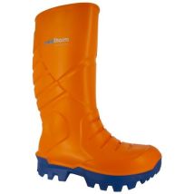 Nora - Therm S5 Bota De Agua De Seguridad Térmica Para Agricultura, Naranja, Suela Azul, Talla 46