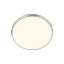 Briloner Nobre Plafonnier Led, Cache Décoratif, Lumière Blanche Chaude, Nickel Mat, Ø24 X 6 Cm