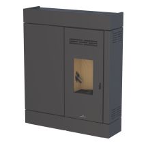 Bronpi - Estufa De Pellet Extraplana Color Negro Modelo Cira-ne De 8 Kw