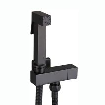 Oihpaw - Douchette Pour Robinet - Ensemble De Douche De Toilette En Laiton Noir - Pulvérisateur De Bidet À Main Mural - Nettoyage Des Toilettes