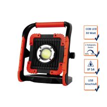 Led Akku Baustrahler, Usb Anschluß (b 24, H 23, T 16 Cm) Ip54 30 Watt