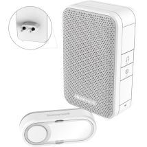 HONEYWELL HOME Funkgong Komplett-Set – Funkreichweite 150 m – 4 einstellbare Melodien – schraubenlose Installation