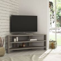 Decortie - Thales Corner Modern Tv Stand Multimedia Centre Tv Unit Mocha Grey Corner 110cm - Mocha Grey