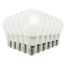 Lote De 10 Bombillas Led E27 9w Eq 60w 806m Blanco Frío