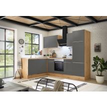 Küche Küchenzeile Winkelküche Marleen Premium 280 Cm Grau Artisan Eiche Respekta