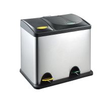 Evre 2 Compartment Recycle Bin Stainless Steel Recycling Pedal Bin 26l (8l+18l)