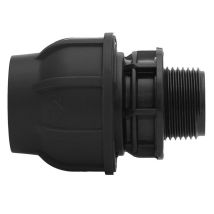 Racor De Compresión Pp 40x6/4"" Gz Rosca Exterior Pn16, Para Tubos De Pe, Color Negro