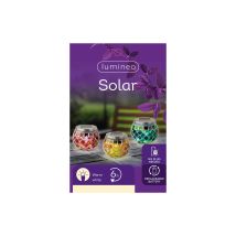 Solar-Lichterkette Mosaikdesign 9 cm – Selbstaufladendes Solarpanel – Außenbeleuchtung – Farblich sortiert