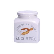 La Porcellana Bianca - Barattolo Porcellana Deco Zucchero In Gift Box - Conserva, Barattoli E Contenitori - Barattoli Cucina - Porcellana - 1100 Cc 