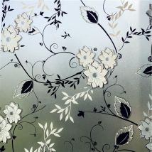 Flower Window Film Anti-peep Blackout 44.5x200cm, Flower Electrostatic Window Film