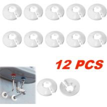 Dpzo 12 Pezzi Copritubo, Copritubo Idraulico Collare Radiatore, Manicotto Radiatore Per Tubo Bianco Rotondo Rosetta Diametro 15 Mm (bianco) -dpzo