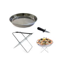 Cmp Bandeja Para Servir Ostras Plateada 34 Cm