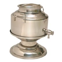 Fusto Contenitore Per Olio In Acciaio Inox,con Base E Bocca Larga Lt.5 Con Rubinetto - Salone
